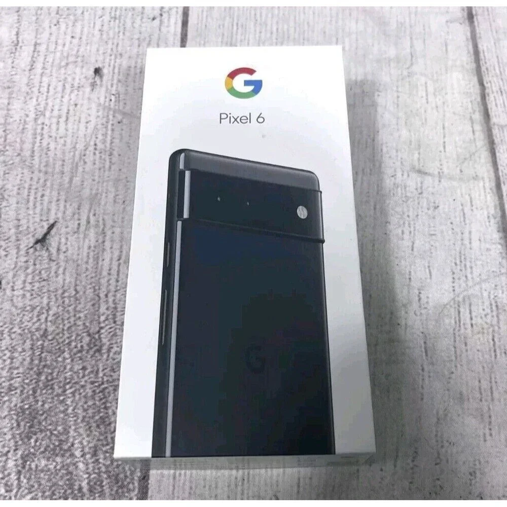 BOX ONLY - Google Pixel 6 Stormy Black 128Gb - With Inserts OEM - Charcoal